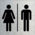 Male and female restroom symbols